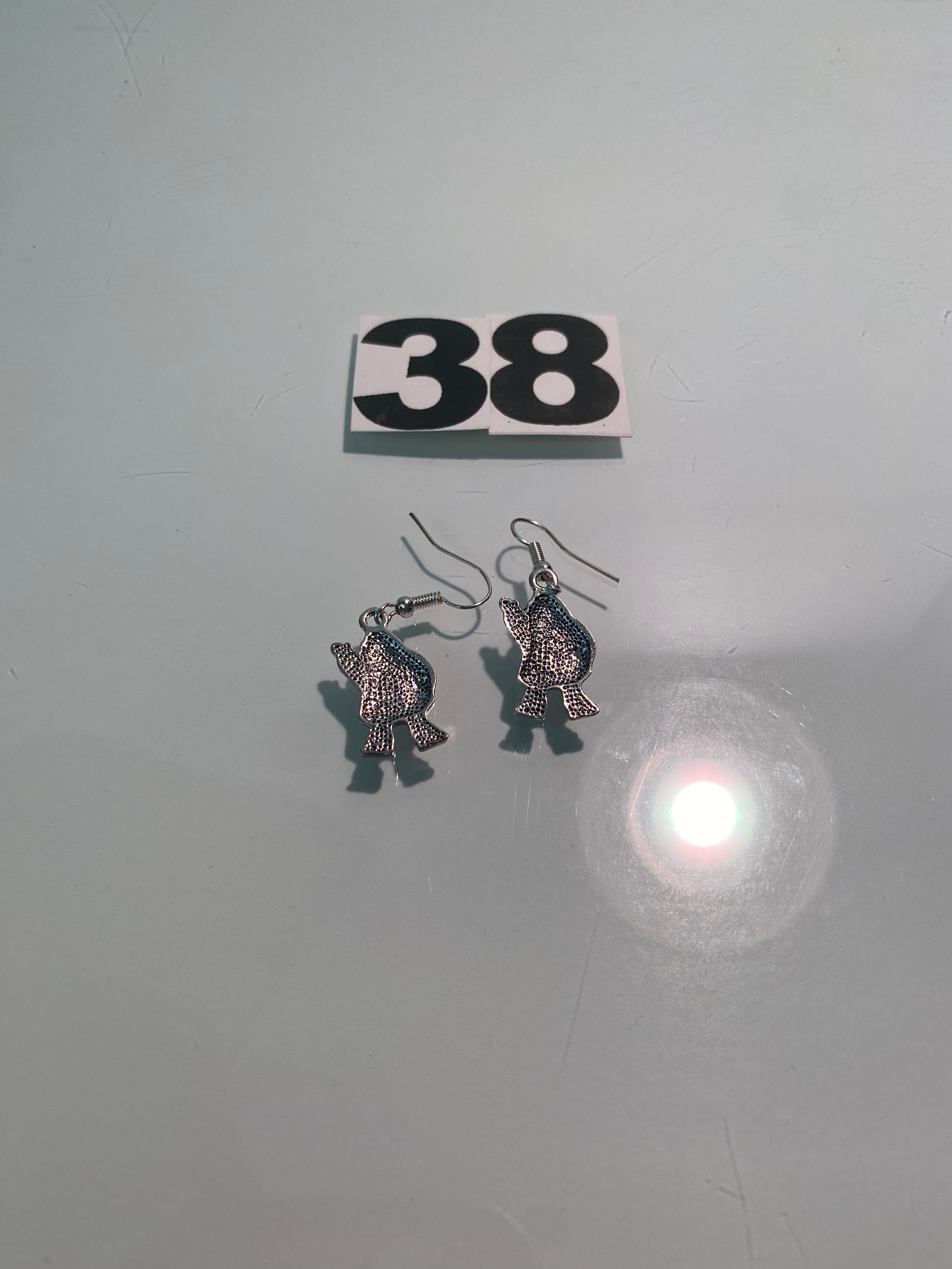 Chrome Santa Earrings