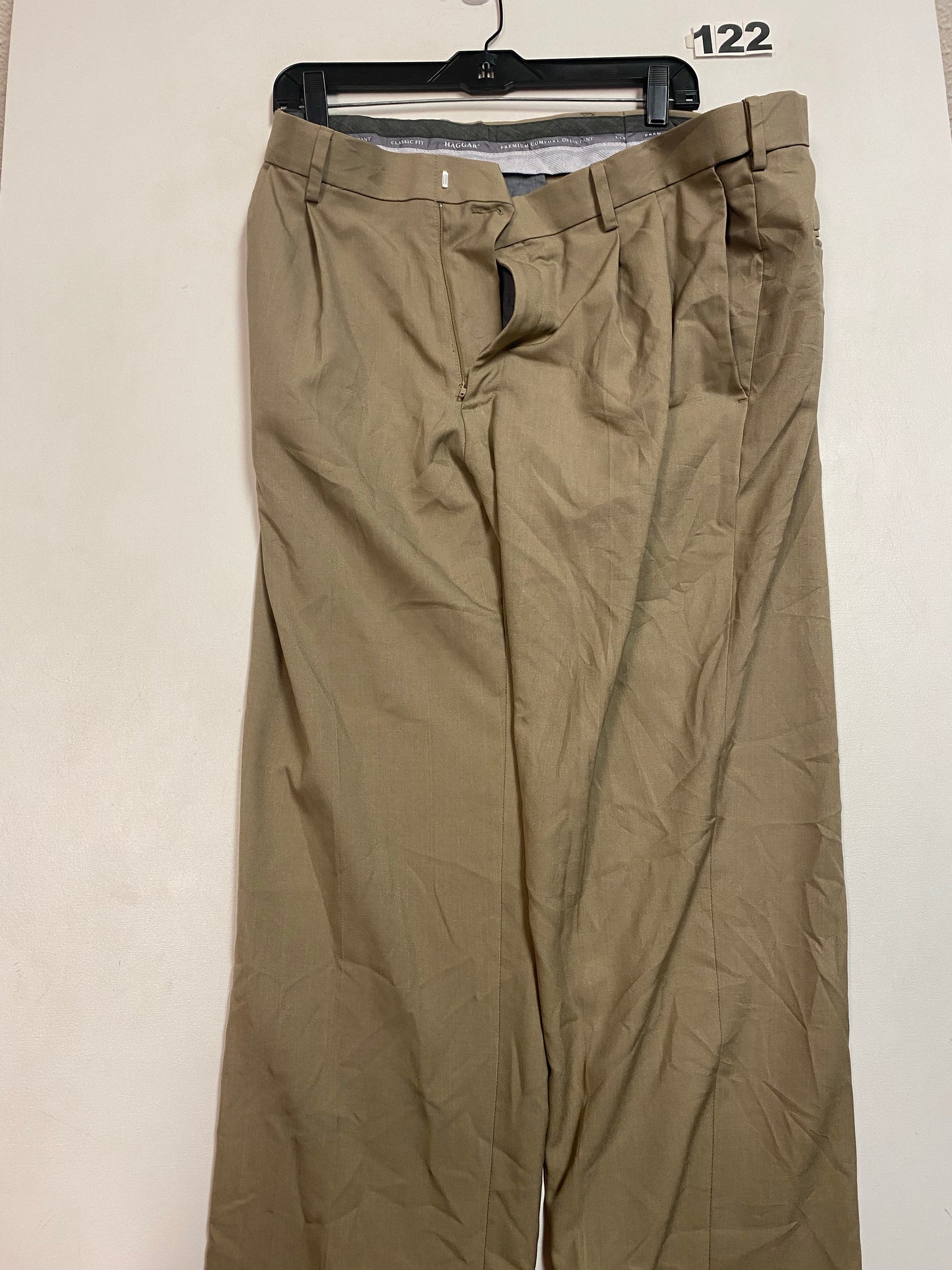 Haggar Dress Pants Black Slim Fit Wrinkle Free Flat Front Stretch Mens 30 x  30 | eBay