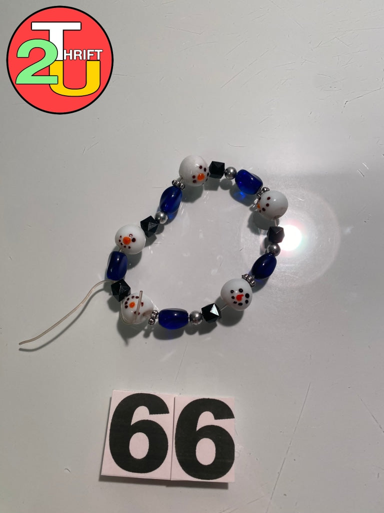 Blue Snowman Bracelet