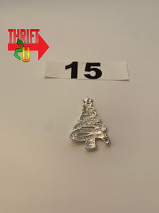 Chrome Christmas Tree Pin