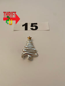 Chrome Christmas Tree Pin