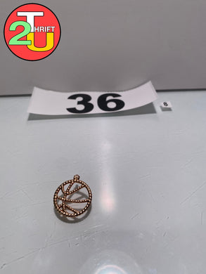 Golden Basketball Charm
