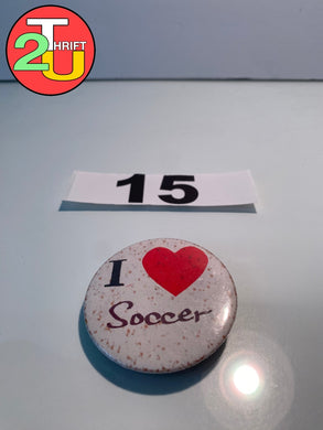 I <3 Soccer Pin