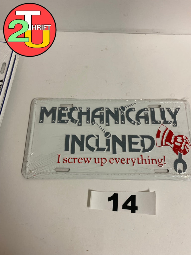 Mechanic Vanity Plate