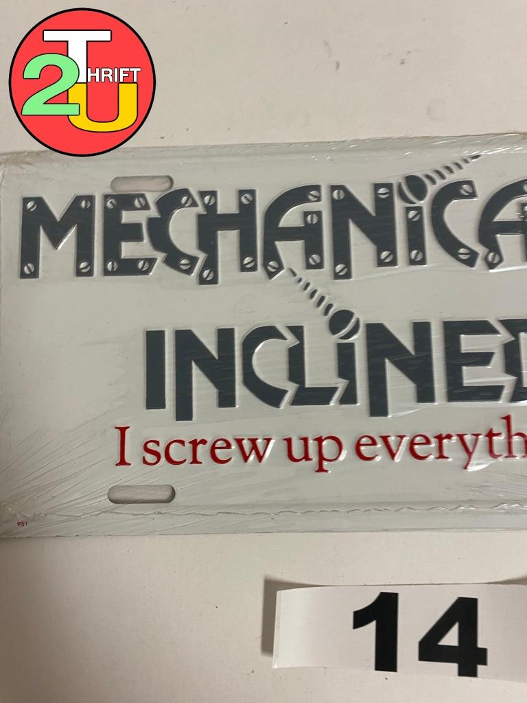 Mechanic Vanity Plate