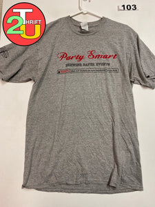 Mens L As Is Party Smart Shirt