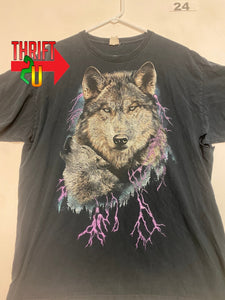 Mens L As Is Wolf Shirt