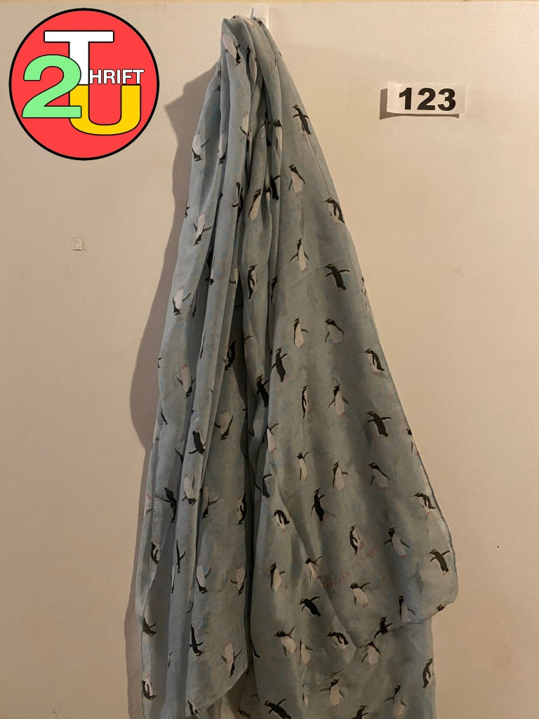 Printed Village Blue Penguin Scarf