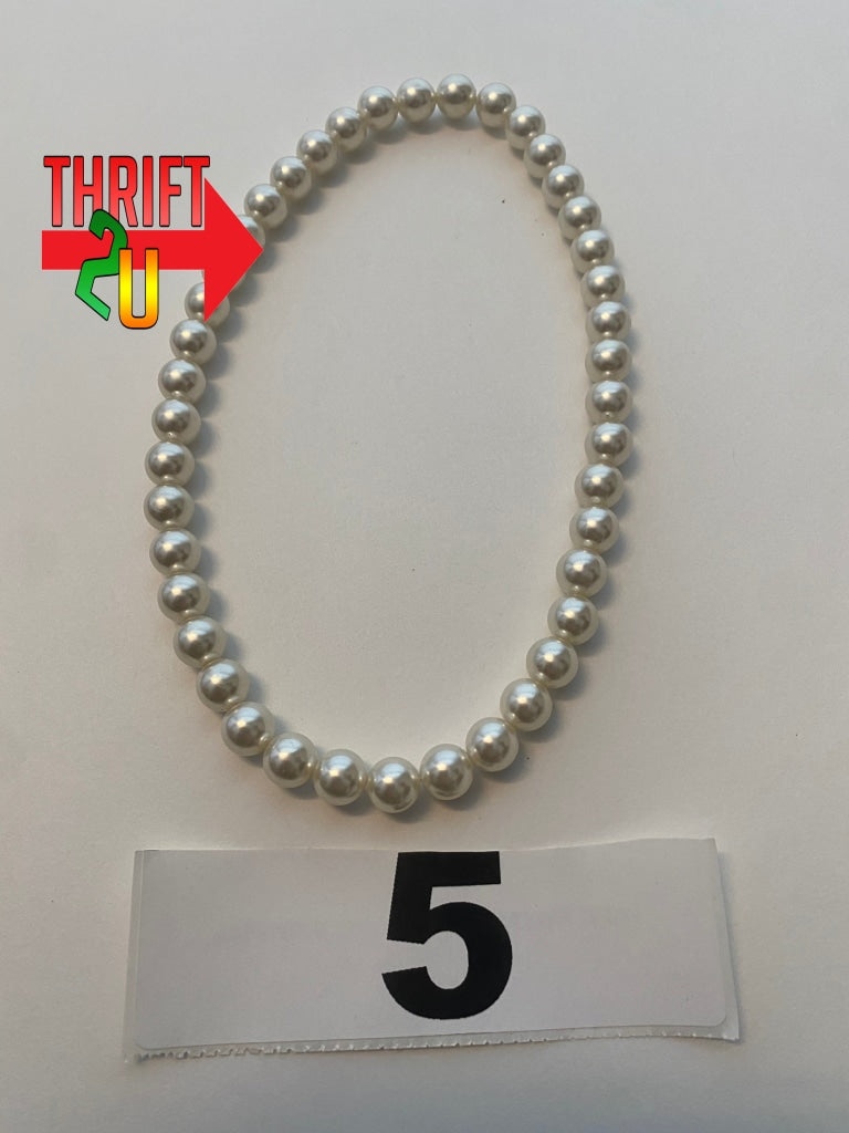 White Bead Necklace