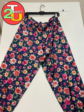 Womens L * As Is Flower Pants