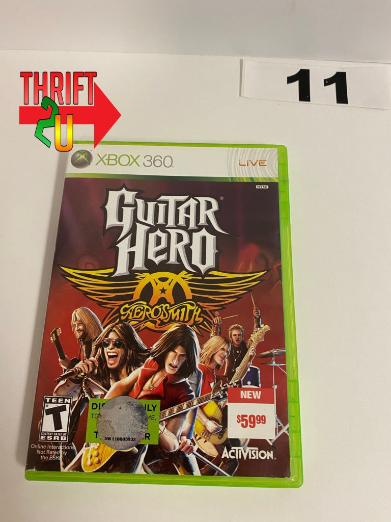 Xbox 360 Live Guitar Hero Aerosmith Video Game