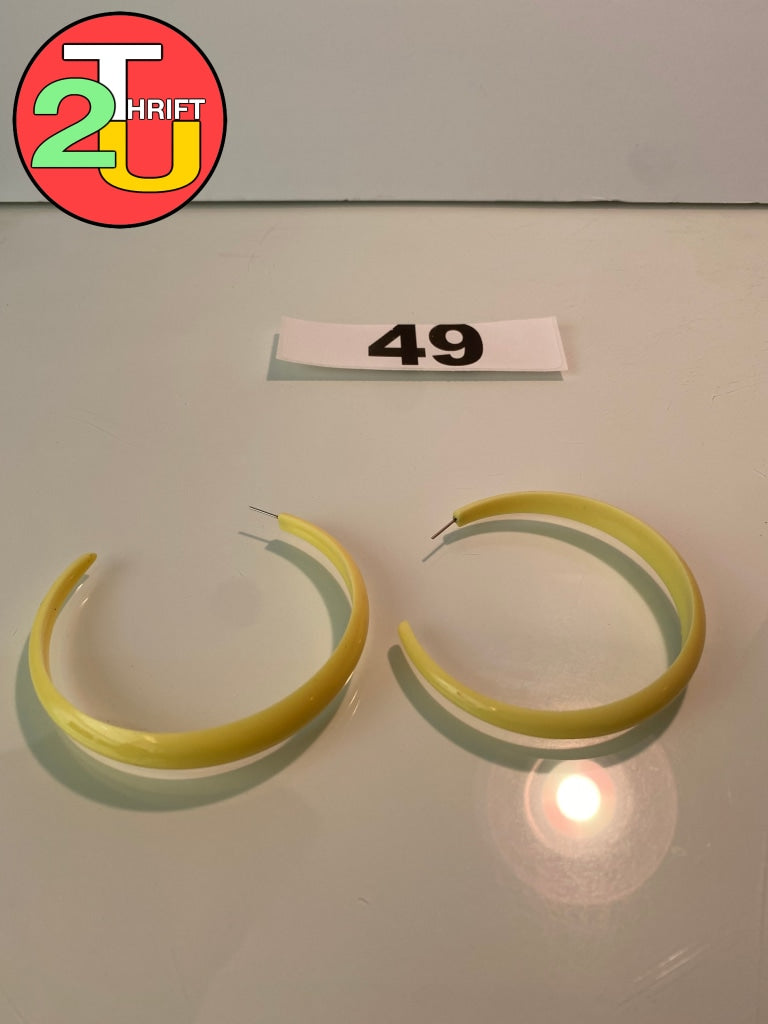 Yellow Hoop Earrings