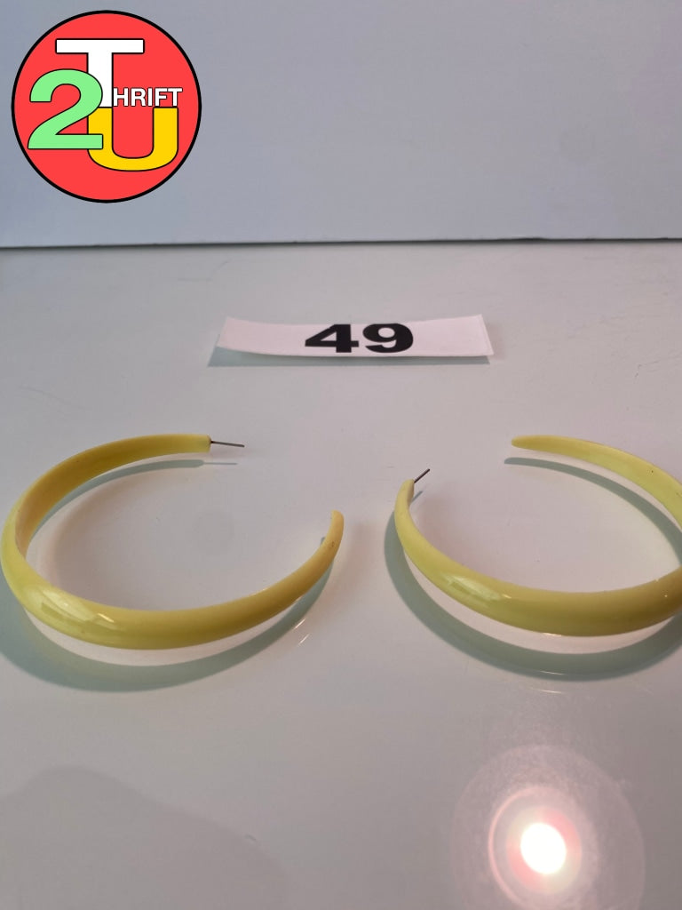 Yellow Hoop Earrings